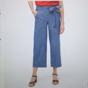 J. Crew Chambray Tie-Waist Pants
